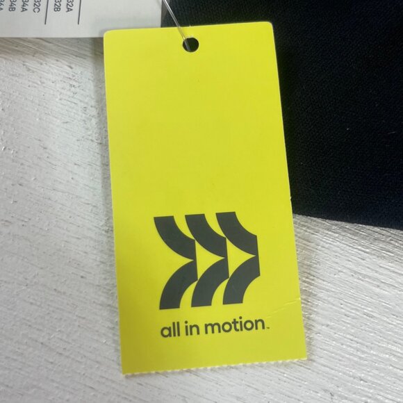 All In Motion Seamless Racer Midline Sports Bra Womens Medium Black New - Picture 9 of 9